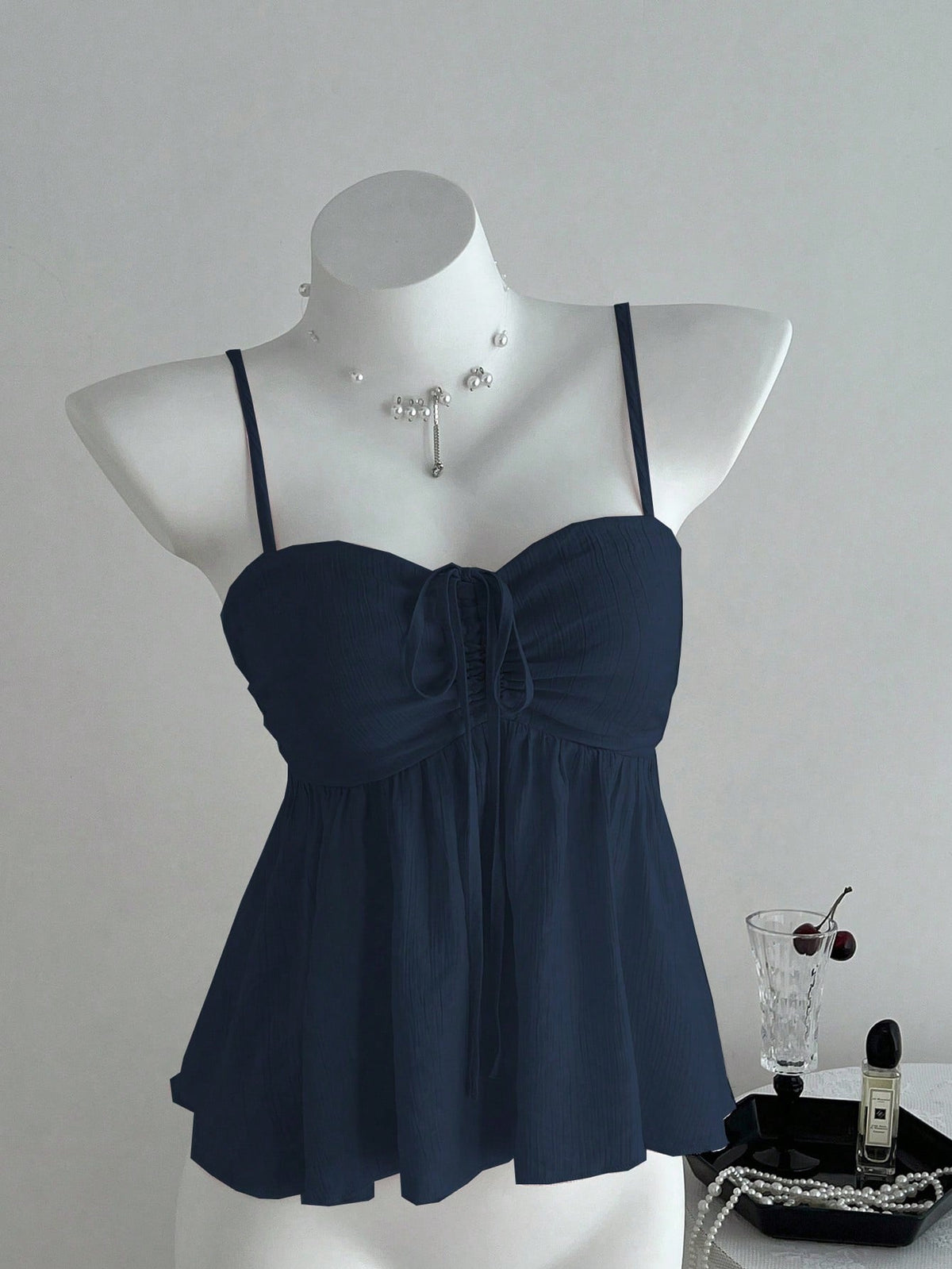 Unity Ladies' Cute Solid Color Ruffle Fabric Camisole, Summer Clothes For University