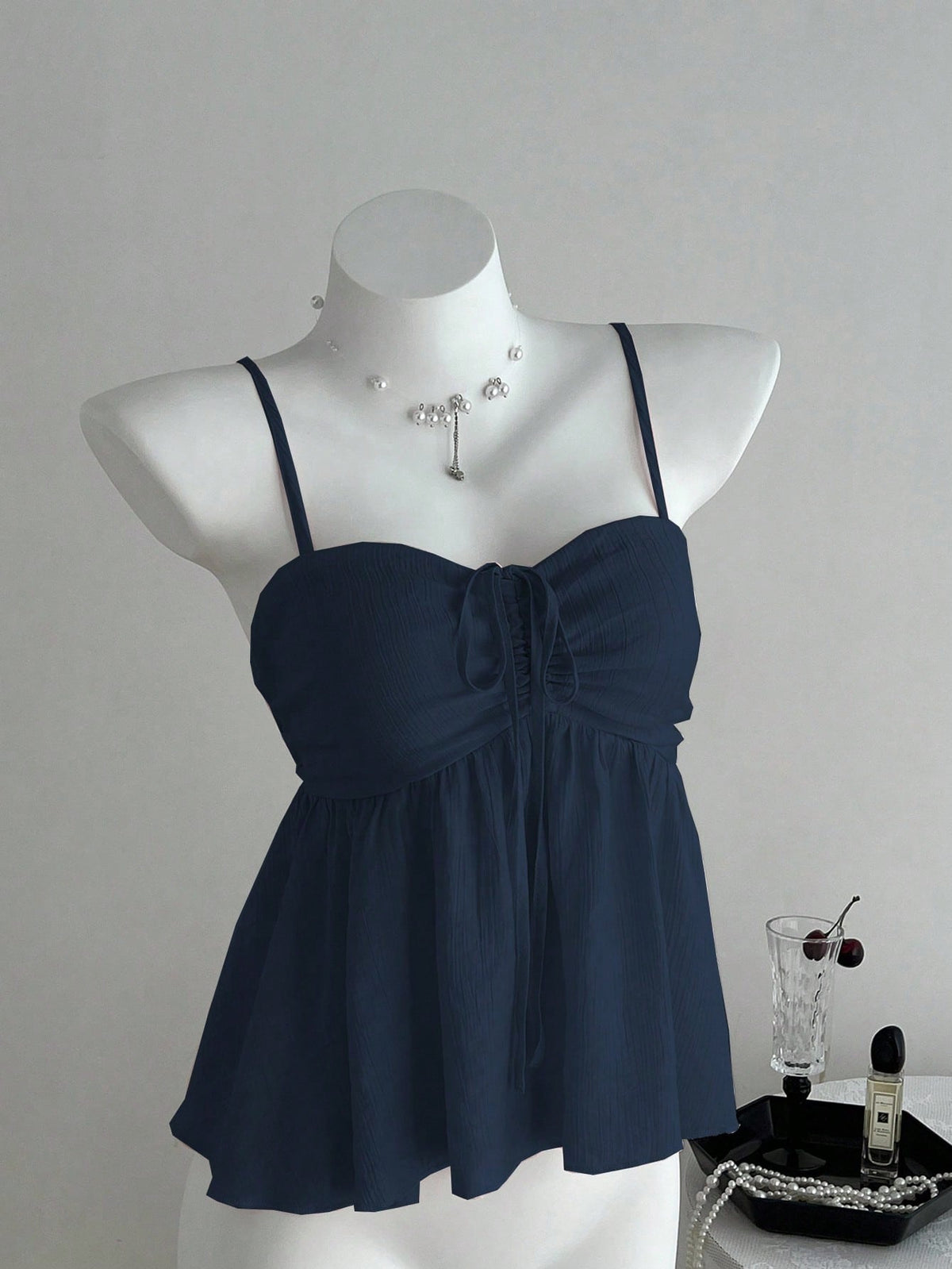 Unity Ladies' Cute Solid Color Ruffle Fabric Camisole, Summer Clothes For University