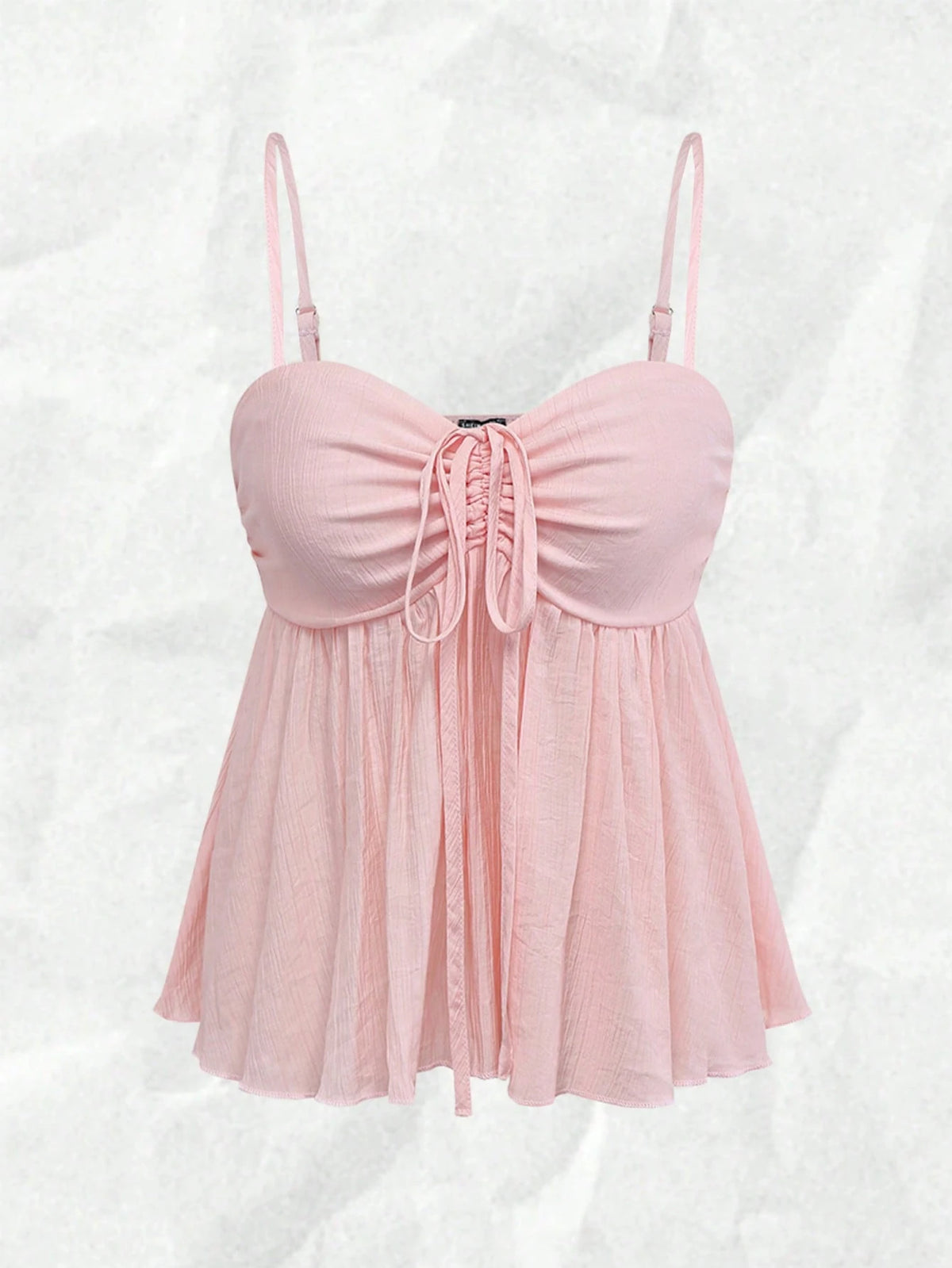 Unity Ladies' Cute Solid Color Ruffle Fabric Camisole, Summer Clothes For University