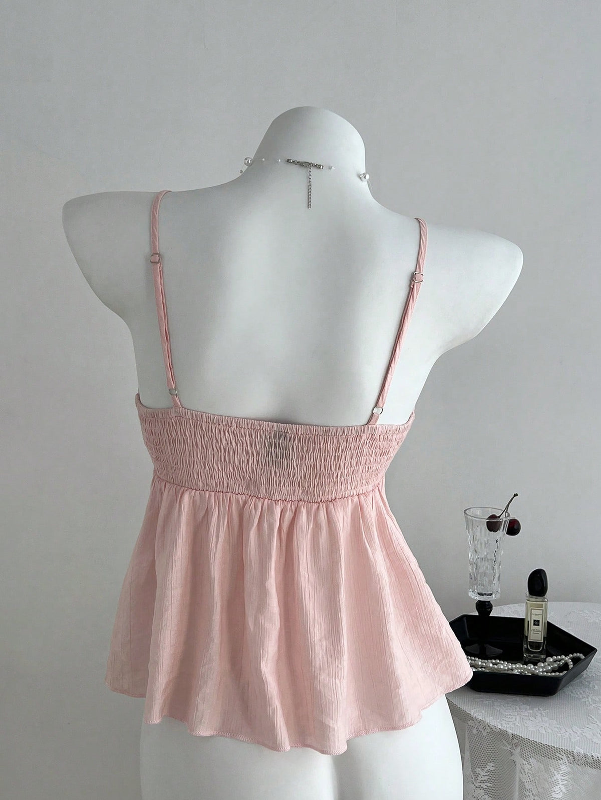 Unity Ladies' Cute Solid Color Ruffle Fabric Camisole, Summer Clothes For University