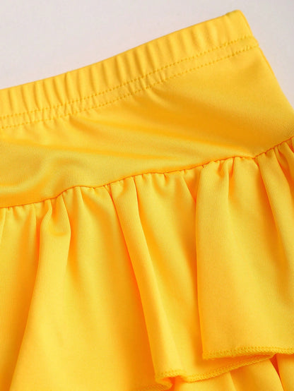Unity Streetwear Women's Ruffle Decor Cake Skirt, Summer,Vacation Outfits Women,Beach Outfits,Afro Fashion
