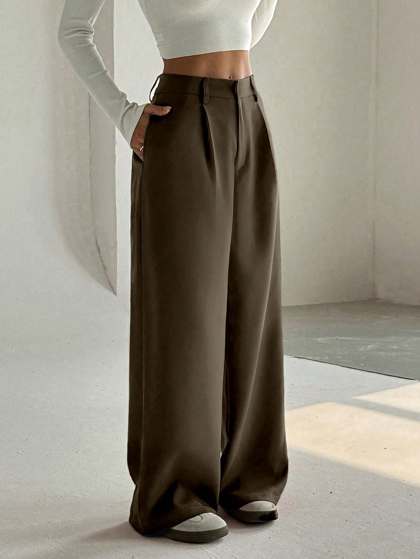 Unity Women's Premium High-Waist Elegant Slimming Wide Leg Pants Fall Cloth For Women