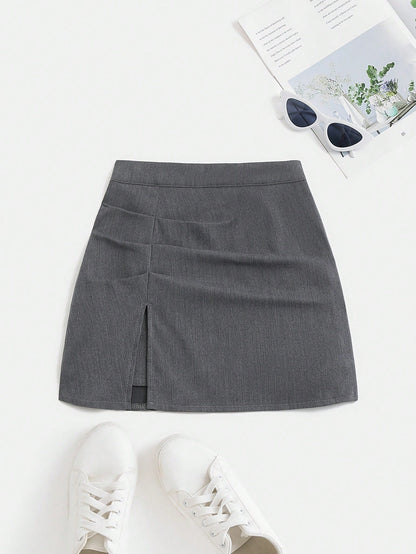 Unity Women's Striped High Waist Fitted Mini Skirt, Sexy Cutout Casual Clubwear Flared Pleated A-Line Skirt, Versatile For Summer