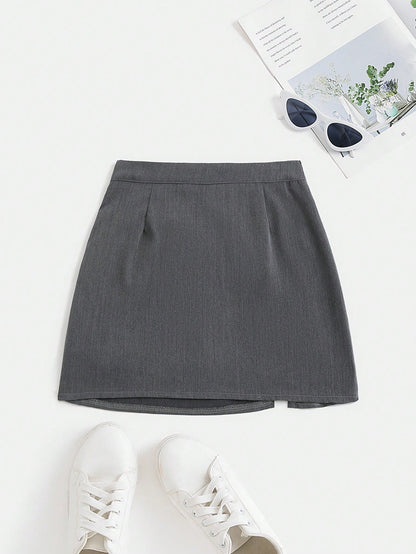 Unity Women's Striped High Waist Fitted Mini Skirt, Sexy Cutout Casual Clubwear Flared Pleated A-Line Skirt, Versatile For Summer