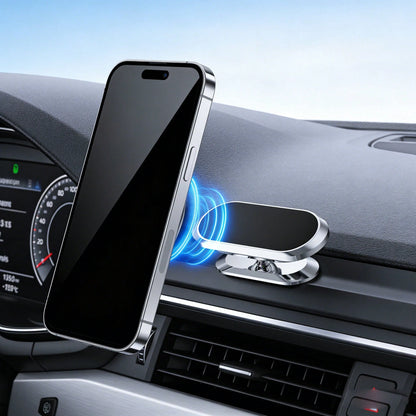 Universal Adhesive Magnetic Phone Holder, 360° Rotatable Strong Magnetic Phone Holder, Can Be Attached To Any Smooth Surface Such As Car Dashboard, Desk, Bathroom Mirror, Etc., Compatible With All And