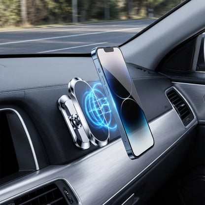 Universal Adhesive Magnetic Phone Holder, 360° Rotatable Strong Magnetic Phone Holder, Can Be Attached To Any Smooth Surface Such As Car Dashboard, Desk, Bathroom Mirror, Etc., Compatible With All And