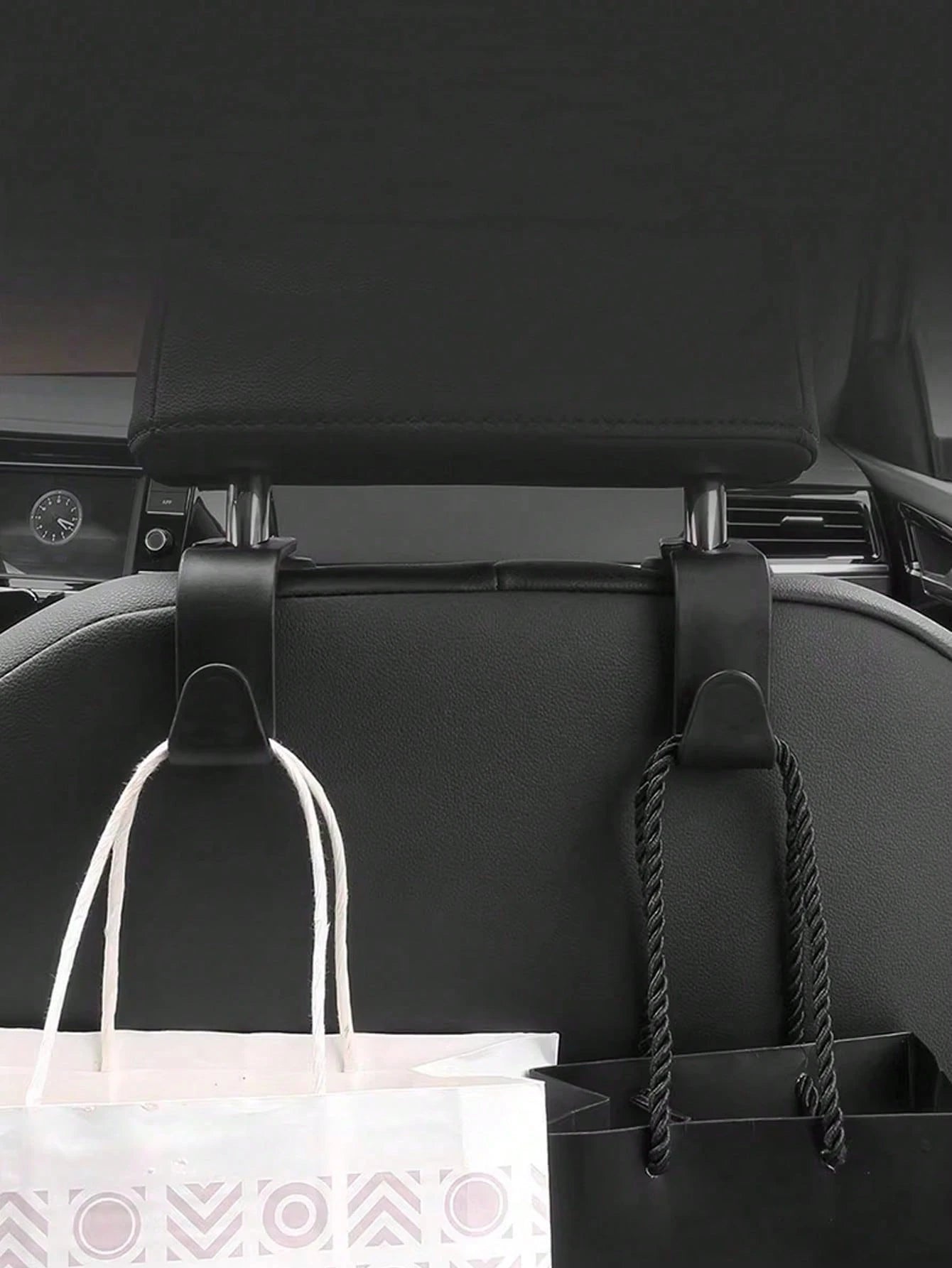 Universal Car Headrest Hooks, Heavy Duty Car Back Seat Hanging Storage Hooks, Multifunctional Auto Headrest Hanger Organizer For Grocery Bags, Purses, Handbags, Clothes, Vehicle Interior Accessories