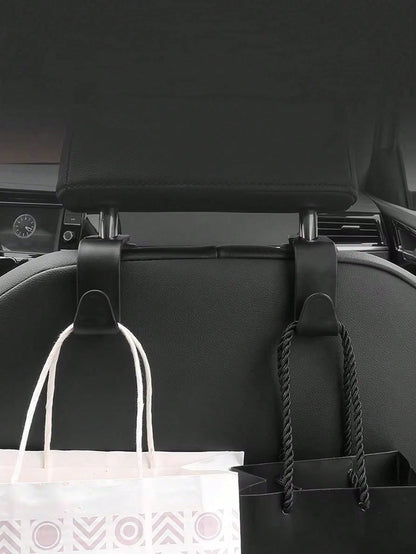 Universal Car Headrest Hooks, Heavy Duty Car Back Seat Hanging Storage Hooks, Multifunctional Auto Headrest Hanger Organizer For Grocery Bags, Purses, Handbags, Clothes, Vehicle Interior Accessories