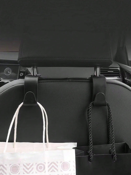 Universal Car Headrest Hooks, Heavy Duty Car Back Seat Hanging Storage Hooks, Multifunctional Auto Headrest Hanger Organizer For Grocery Bags, Purses, Handbags, Clothes, Vehicle Interior Accessories