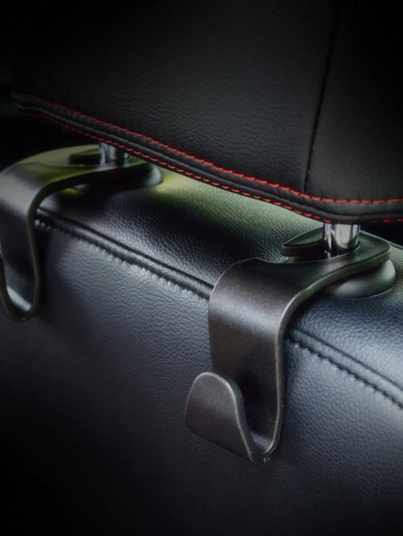 Universal Car Headrest Hooks, Heavy Duty Car Back Seat Hanging Storage Hooks, Multifunctional Auto Headrest Hanger Organizer For Grocery Bags, Purses, Handbags, Clothes, Vehicle Interior Accessories
