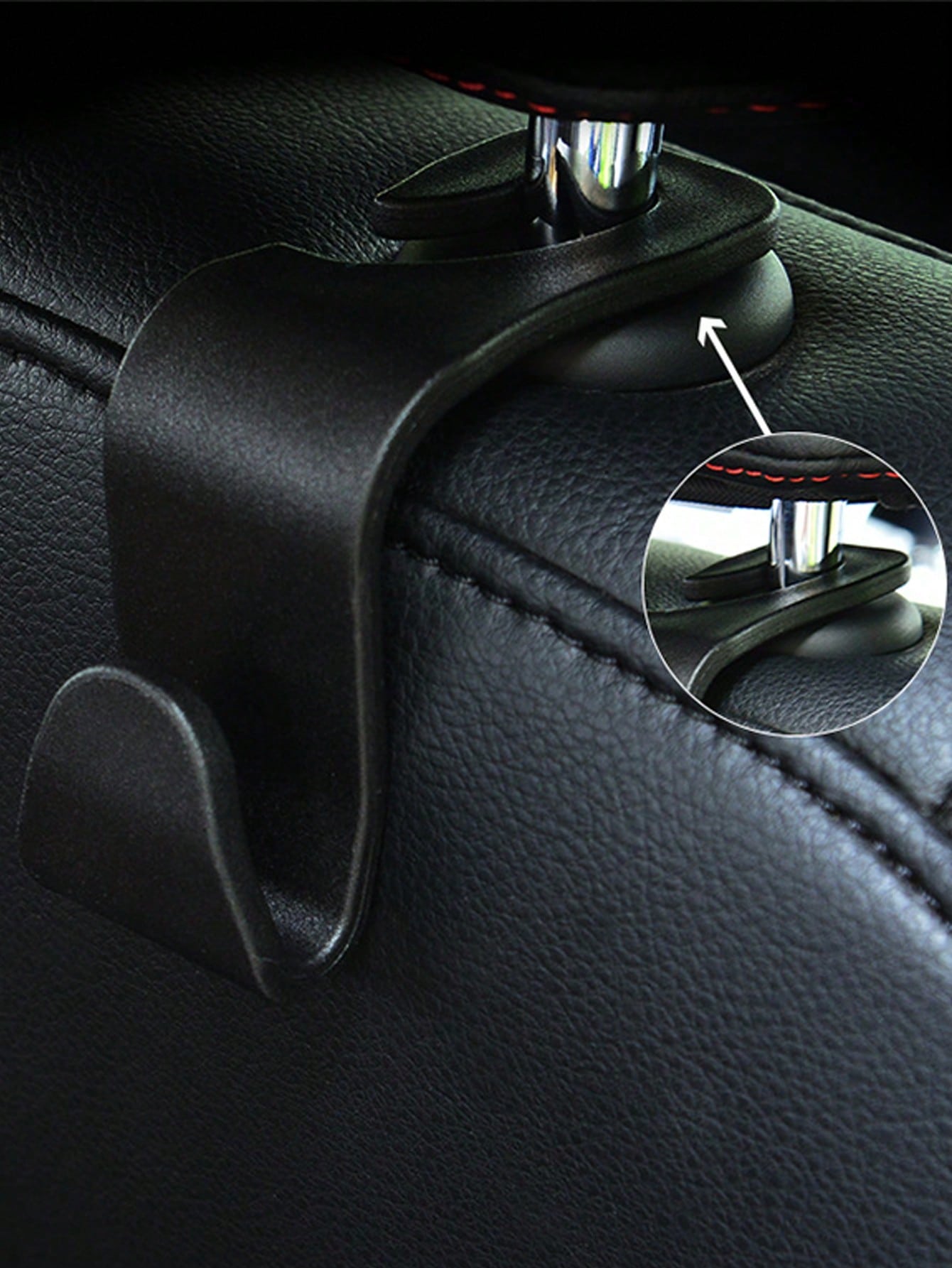 Universal Car Headrest Hooks, Heavy Duty Car Back Seat Hanging Storage Hooks, Multifunctional Auto Headrest Hanger Organizer For Grocery Bags, Purses, Handbags, Clothes, Vehicle Interior Accessories