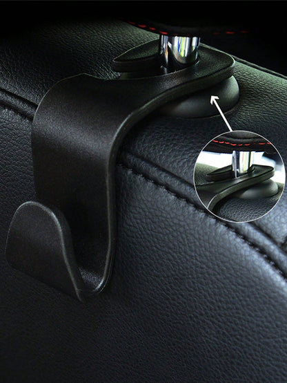 Universal Car Headrest Hooks, Heavy Duty Car Back Seat Hanging Storage Hooks, Multifunctional Auto Headrest Hanger Organizer For Grocery Bags, Purses, Handbags, Clothes, Vehicle Interior Accessories