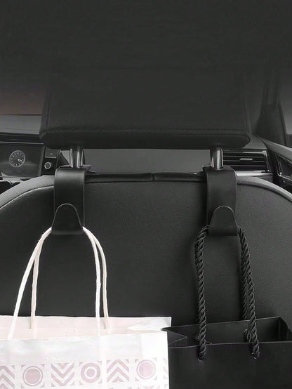 Universal Car Headrest Hooks, Heavy Duty Car Back Seat Hanging Storage Hooks, Multifunctional Auto Headrest Hanger Organizer For Grocery Bags, Purses, Handbags, Clothes, Vehicle Interior Accessories