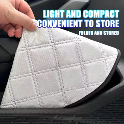 Universal Car Steering Wheel Sun Shade, 3-Layer Silver Heat Insulation Sun Shield, Foldable UV Protection Steering Wheel Cover Suitable For Sedans And SUVs, Provides Thick Durable Easy Installation An