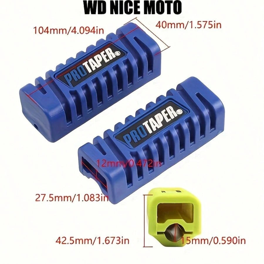Universal Motorcycle Front Foot Pedal Covers, Including A Pair Of Off-Road Motorcycle Foot Pedal Covers