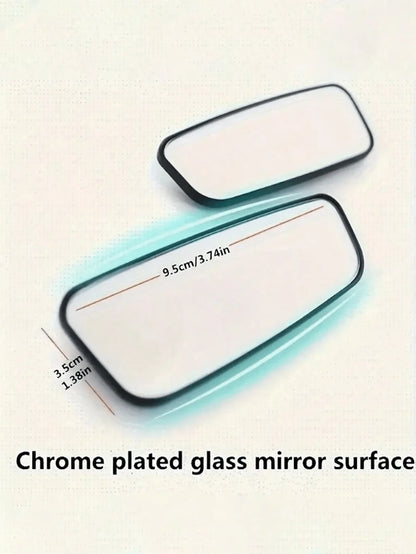 Universal Oval Blind Spot Mirror, Flat Wide Angle Adjustable Side Rearview Mirror, 360° Wide Angle Convex Mirror, Portable Blind Spot Rearview Parking Mirror, Adjustable Angle, Detachable Rearview Mir