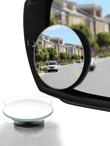 Universal Oval Blind Spot Mirror, Flat Wide Angle Adjustable Side Rearview Mirror, 360° Wide Angle Convex Mirror, Portable Blind Spot Rearview Parking Mirror, Adjustable Angle, Detachable Rearview Mir