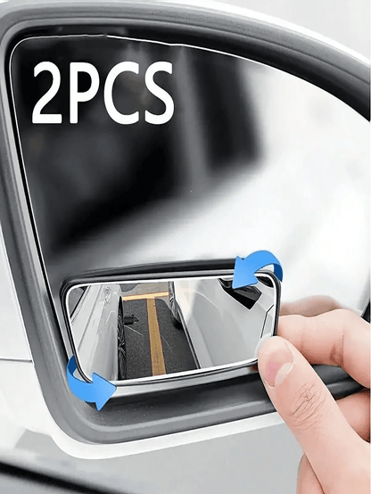 Universal Oval Blind Spot Mirror, Flat Wide Angle Adjustable Side Rearview Mirror, 360° Wide Angle Convex Mirror, Portable Blind Spot Rearview Parking Mirror, Adjustable Angle, Detachable Rearview Mir