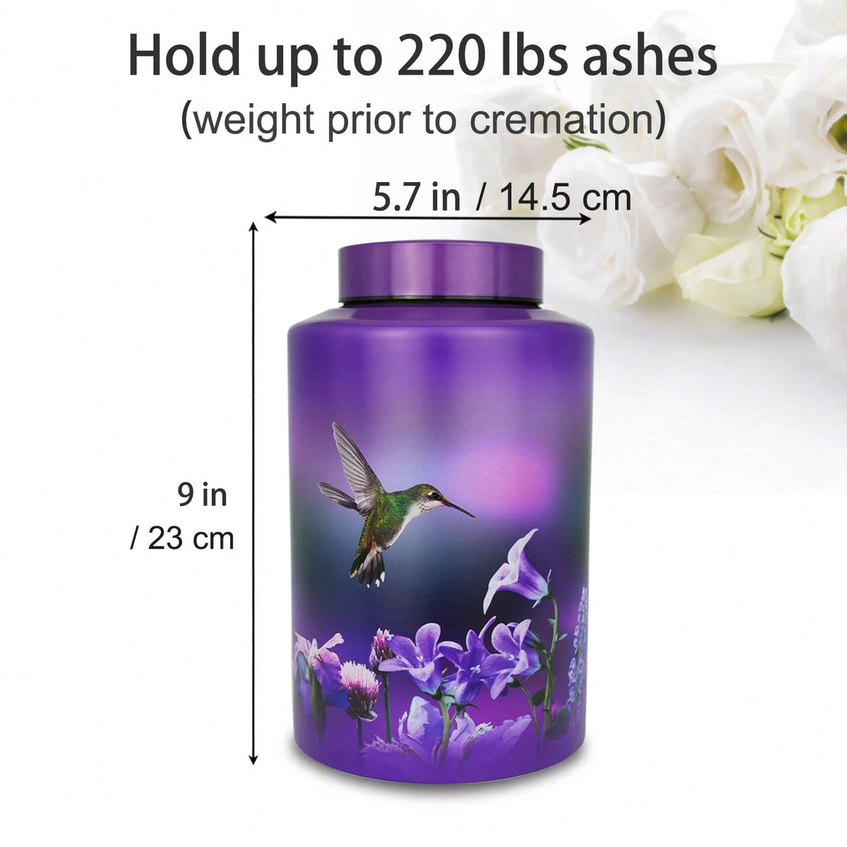Up To 220 Lbs Large Stainless Steel Cremation Urns For Adult Male Female Pet Ashes, Funeral Memorial Keepsake Urn For Human Dog Man Remains