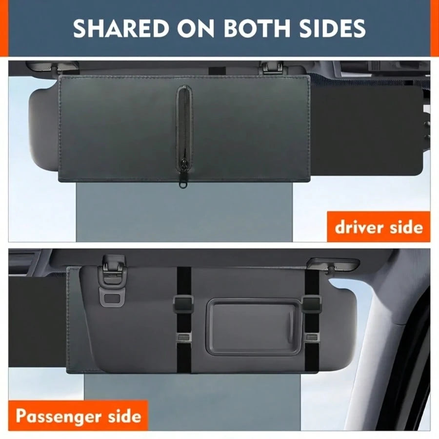Upgraded UV400 Anti-Glare Car Sunshades Polarized Sun Visor For Car With Zipper Slider-PC Lens And Side Sunshade, UV-Filtering/ Protection For Driving