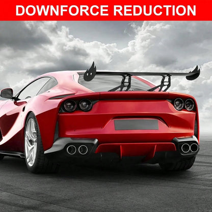 Upgrades Spoiler Car, 43.3" GT Aluminum Wing Adjustable Universal Lightweight Car Rear Wing, Black Hatch Aluminum Single Deck Fit Racing Spoiler BGW/JDM Drift