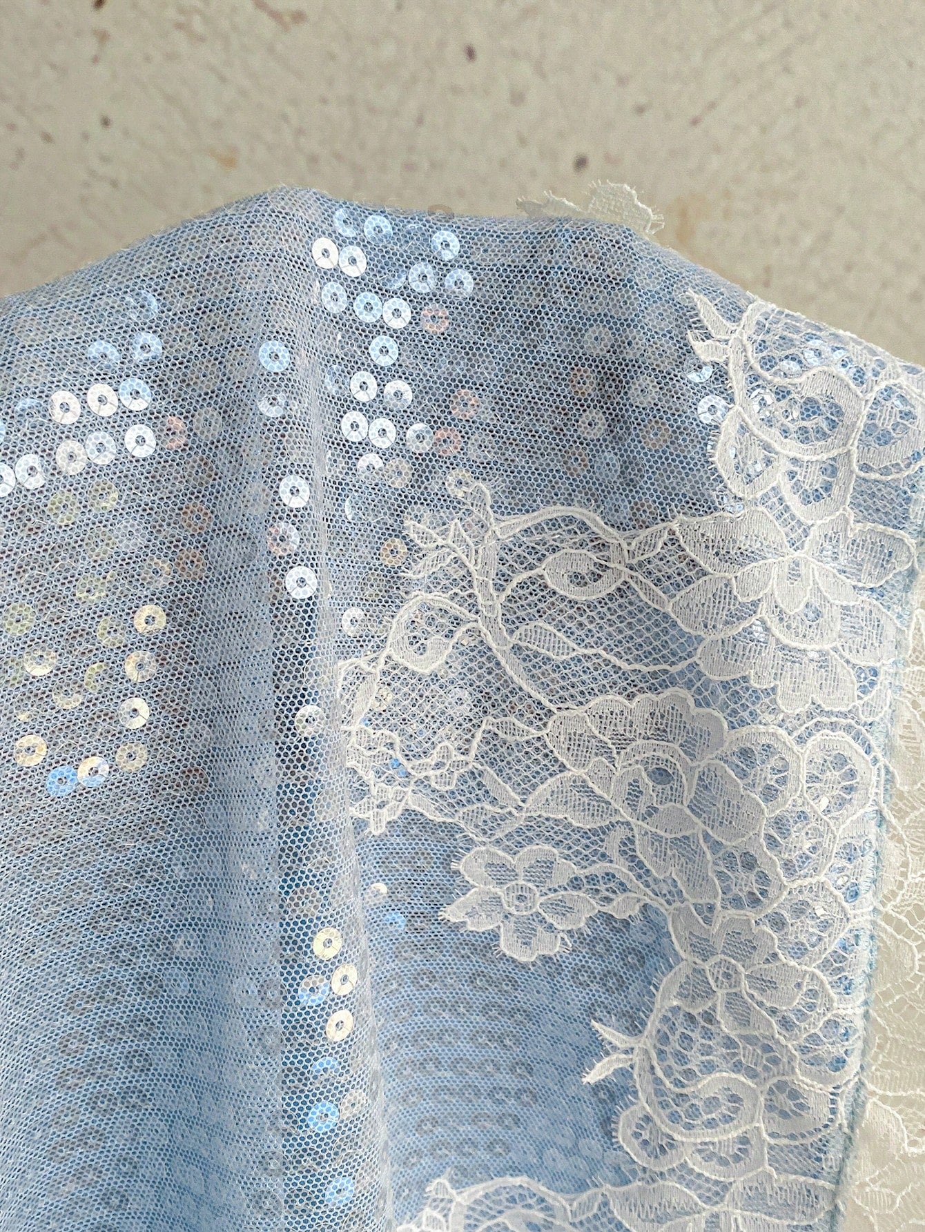Ure Wave Elegant Light Blue And White Sequined Mini Dress With Lace Trim,Summer Party Night Outfits For Women,Wedding Guest,Festival And Beach Vacation Dress