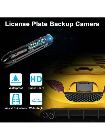 US License Plate Metal Frame Rear View Backup Camera CMOS HD LED Night Vision