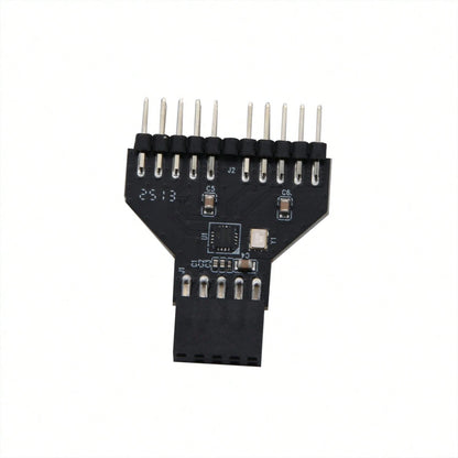 USB 2.0 9-Pin Female To 2 Male Header Splitter Adapter For PC Motherboard