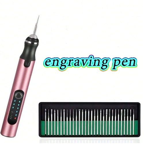 USB Rechargeable Custom Engraving Pen, Cordless Portable Tool For Metal Wood Glass And Plastic Electric Engraving Pen Kit Engraving Tool For Beginners