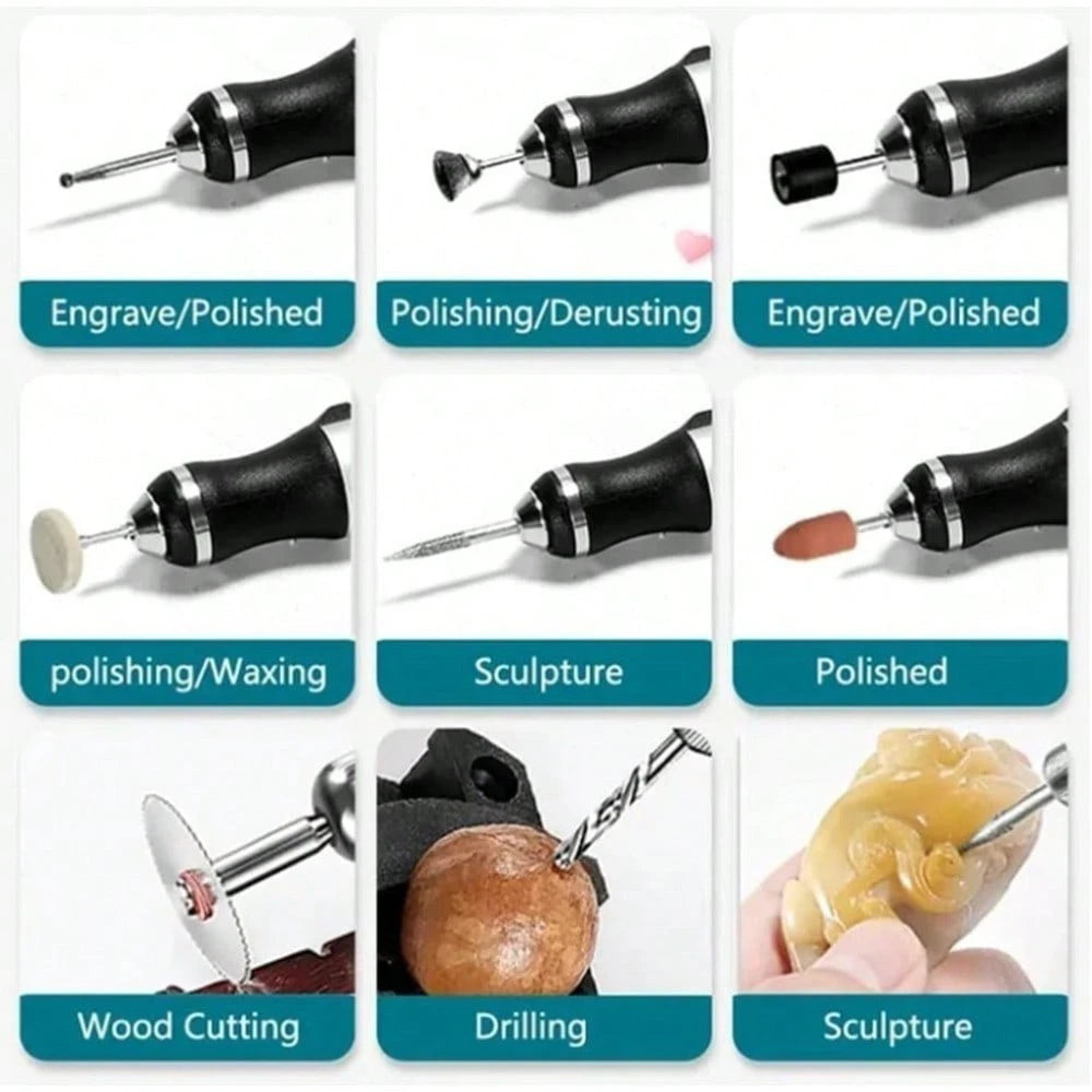 USB Rechargeable Custom Engraving Pen, Cordless Portable Tool For Metal Wood Glass And Plastic Electric Engraving Pen Kit Engraving Tool For Beginners