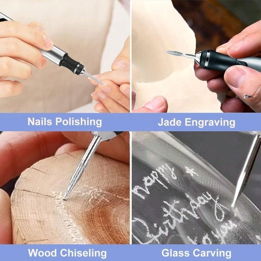 USB Rechargeable Custom Engraving Pen, Cordless Portable Tool For Metal Wood Glass And Plastic Electric Engraving Pen Kit Engraving Tool For Beginners