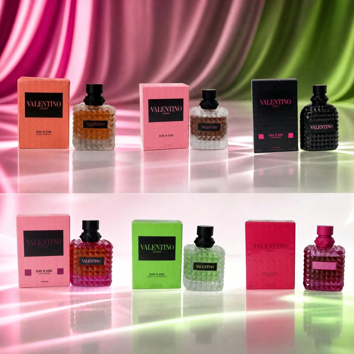 VALENTINO 100ml 3.4FL.OZ Amber Woody Fruity Floral Tea Scent EDP EDT Long Lasting Unisex Fragrance Spray With Gift Box