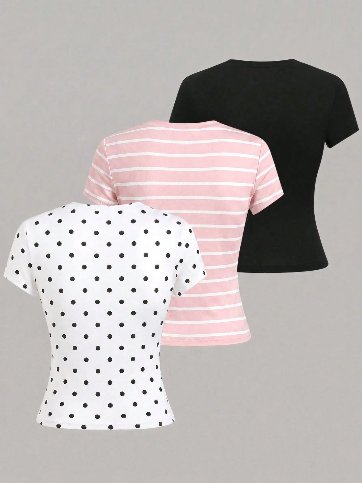 valorelle valorelle Women's Casual Round Neck Short Sleeve Comfortable T-Shirt, Versatile For Daily Wear, Summer