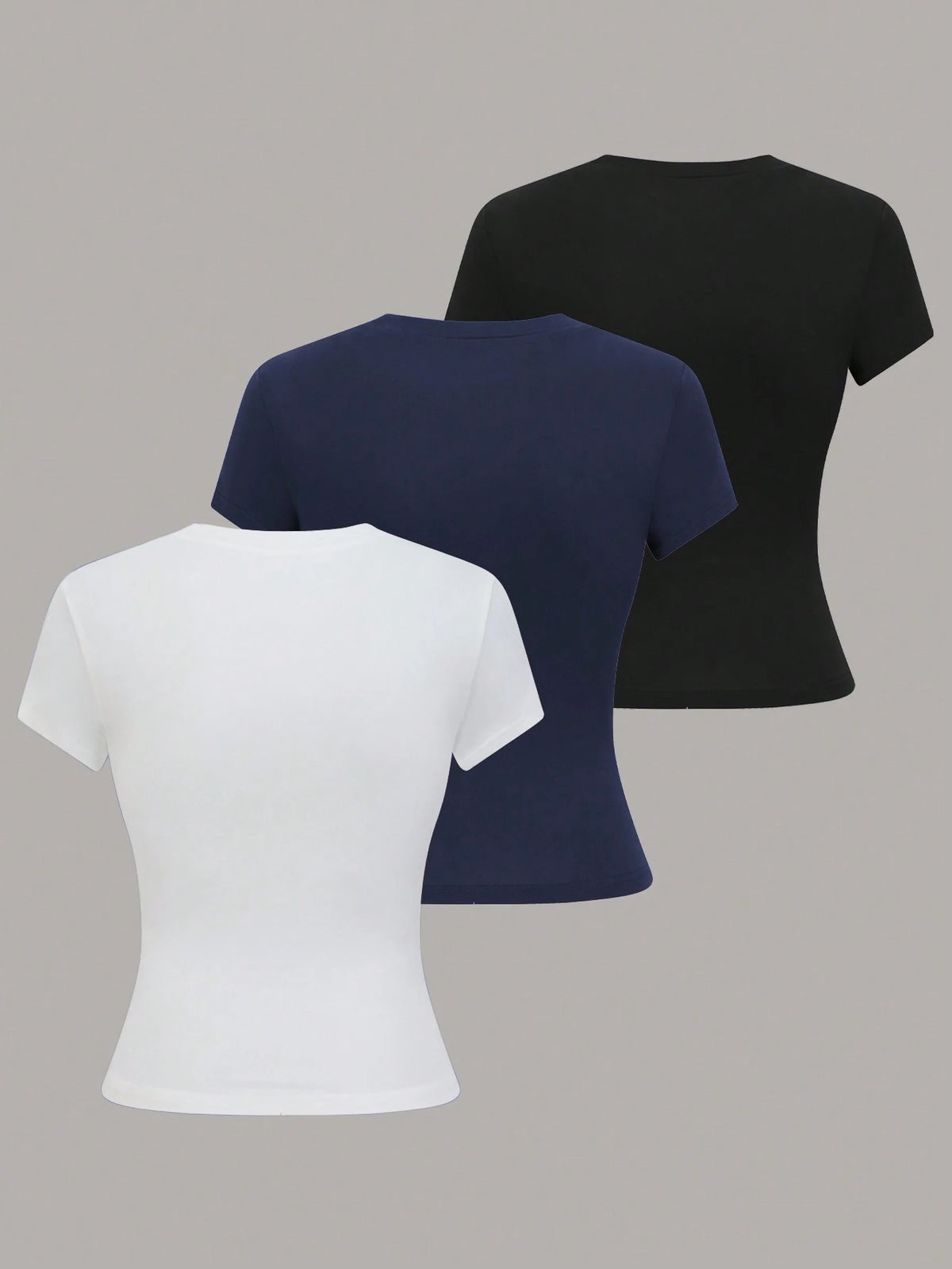valorelle valorelle Women's Casual Round Neck Short Sleeve Comfortable T-Shirt, Versatile For Daily Wear, Summer