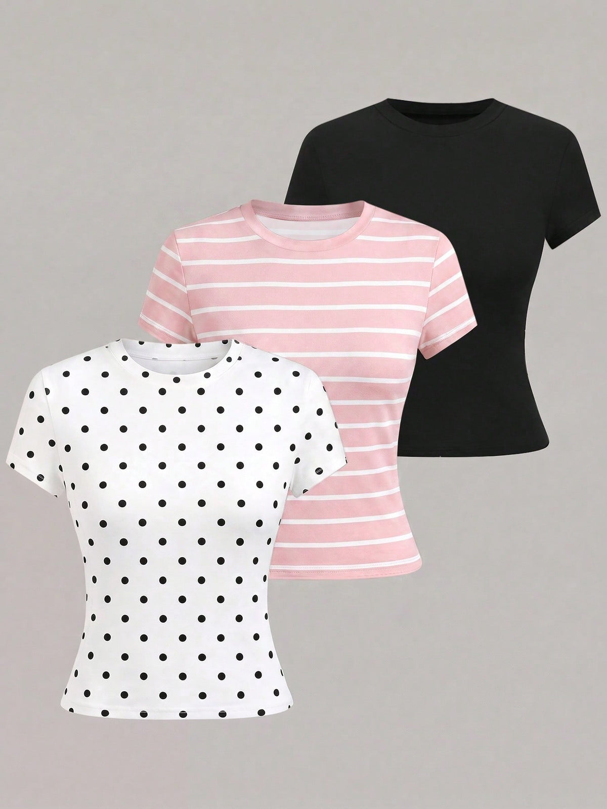 valorelle valorelle Women's Casual Round Neck Short Sleeve Comfortable T-Shirt, Versatile For Daily Wear, Summer