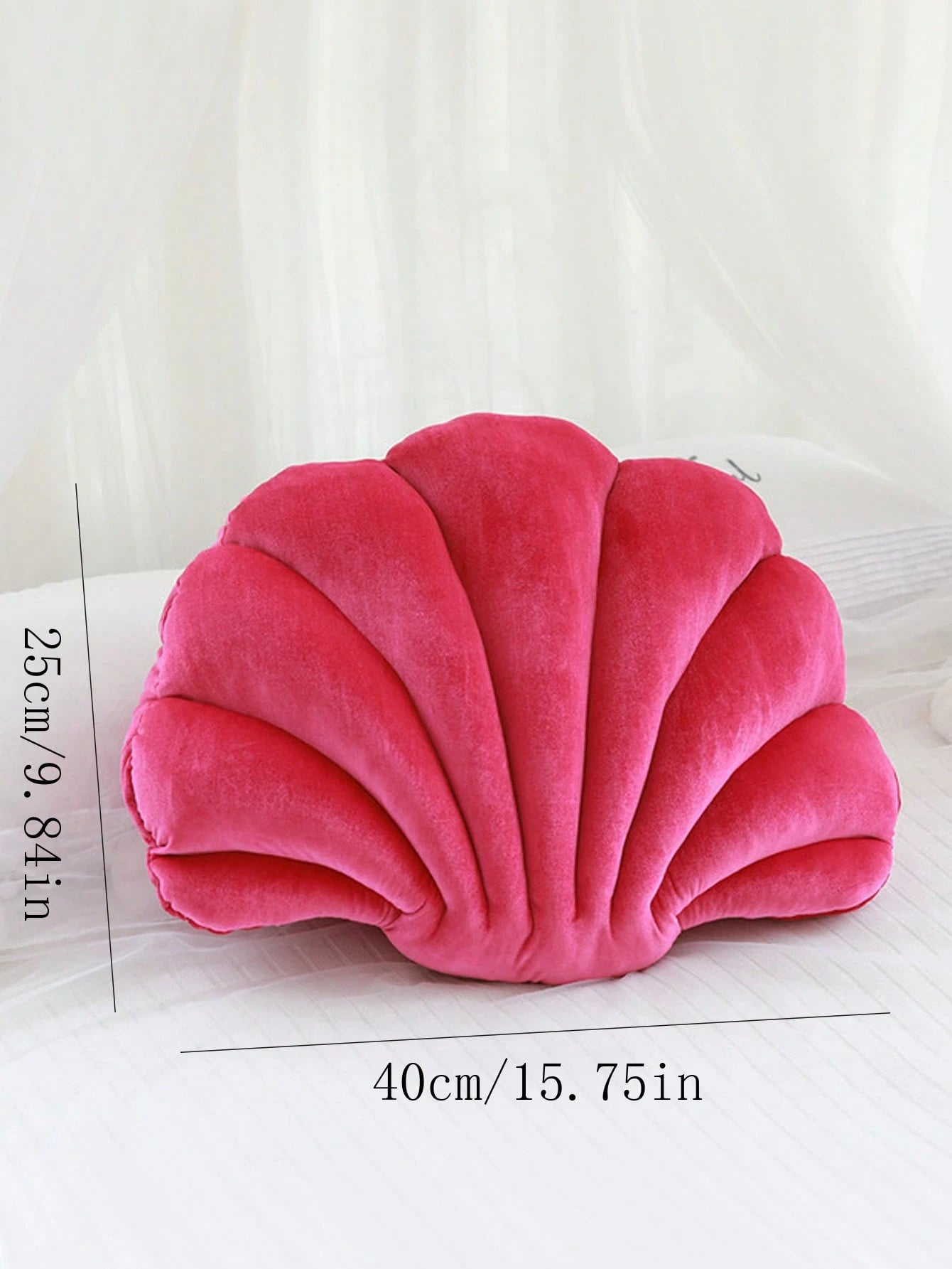 Velvet Seashell Throw Pillow, Ocean Theme Home Decor Pillow For Sofa And Office