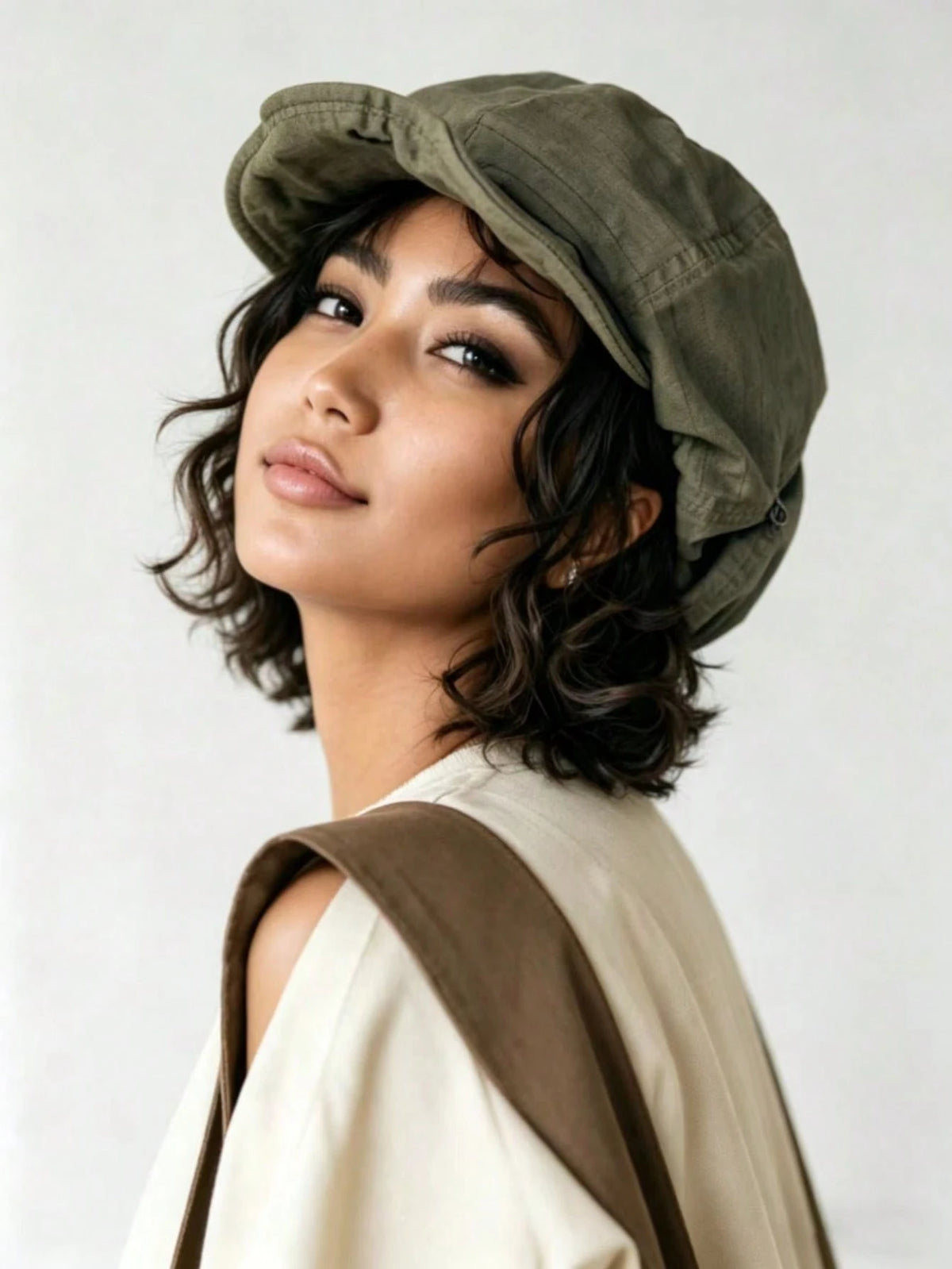 Vintage Newsboy Cap, Face-Flattering Design, Casual Versatile, Women's Essential Vintage Artistic Accessory, Breathable And Comfortable, Artist Style