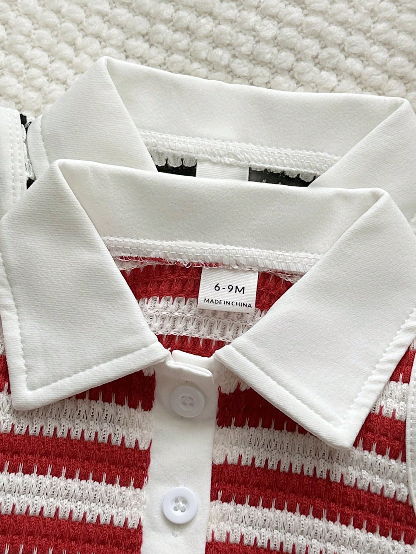 Vintaside Kids 2pcs Baby Girls Collablack And White Red And White Polo Sleeveless Knit Dress With Ruffle Hem, Cute Casual Sundress, Suitable For Summer Daily Wear