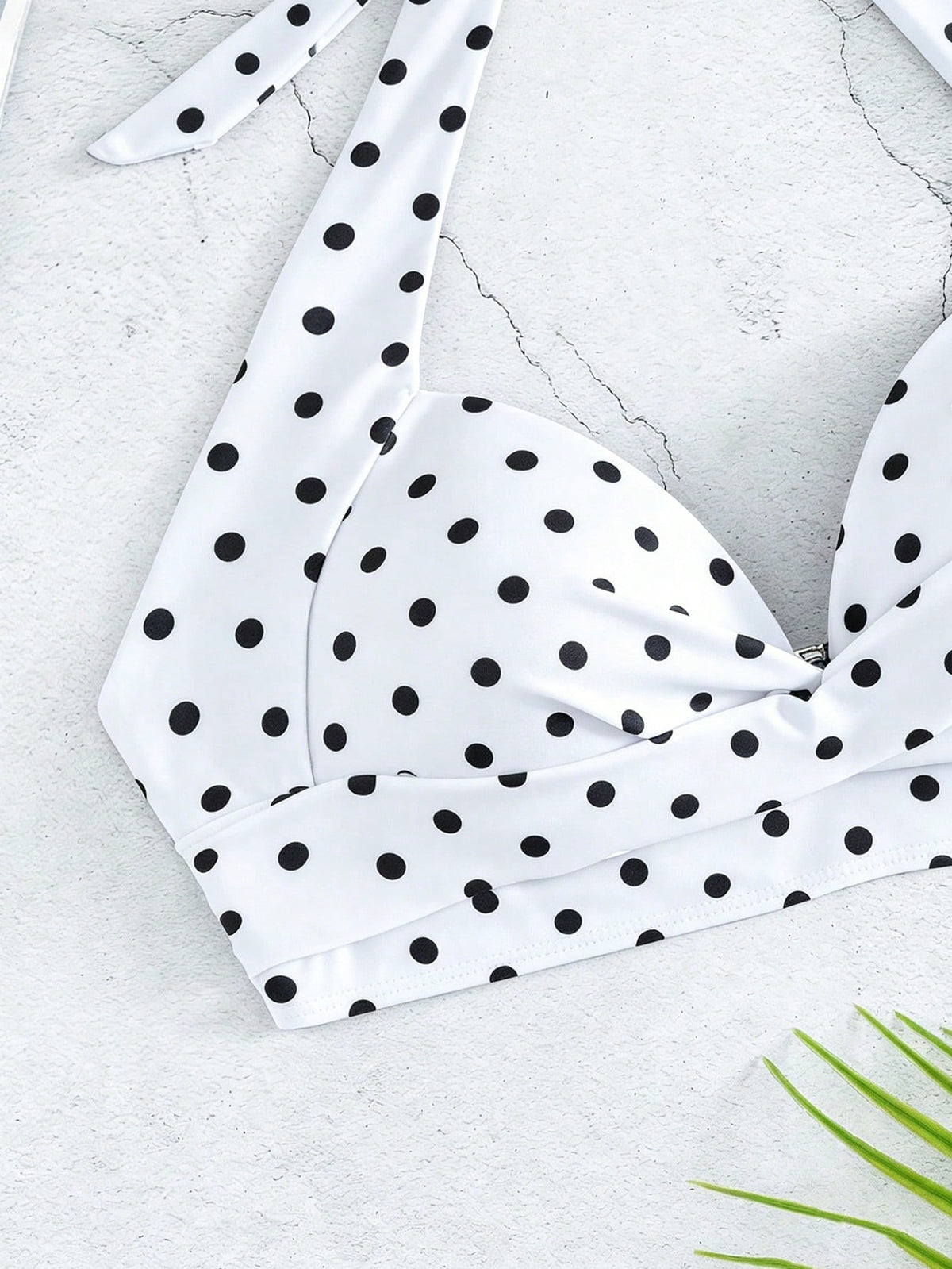 Voyashape Women's Summer Beach Polka Dot Print Sexy Halter Bikini Top