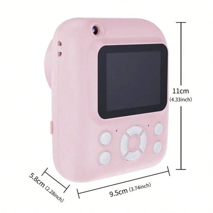 W&O New 1080P HD Instant Print Digital Camera With Printer Paper And 32G TF Card, HD Dual Camera And Perfect For Video Recording, Photography, Teens, Beginners,Ideal Gift For Girls And Boys