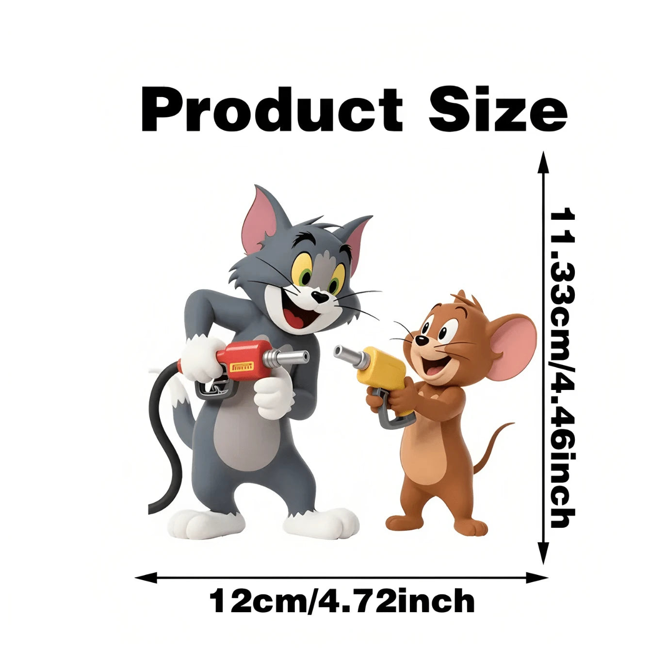 Warner Bros 1pc Cartoon Jerry Mouse Car Exterior Sticker, Gas Tank Sticker, Sun Shade, Anti-Scratch Car Exterior Accessory
