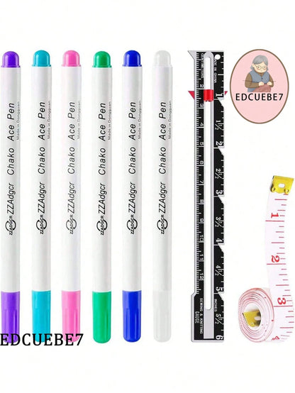 Water-Soluble Erasable Fabric Marking Pens, For Sewing Disappearing Ink Pen, Fabric Marking And Tracing Tools (Random Style, Random Color)