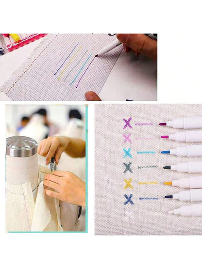 Water-Soluble Erasable Fabric Marking Pens, For Sewing Disappearing Ink Pen, Fabric Marking And Tracing Tools (Random Style, Random Color)