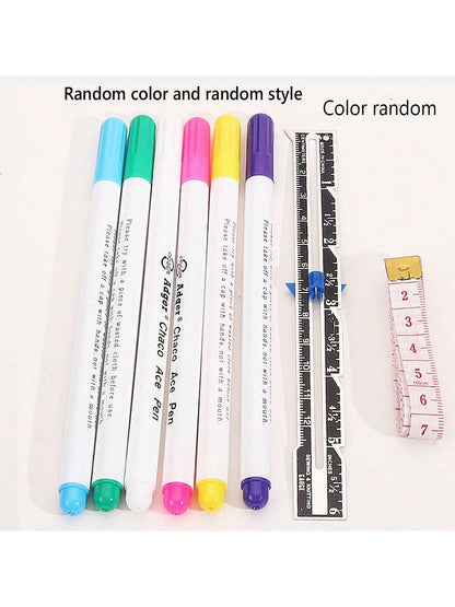 Water-Soluble Erasable Fabric Marking Pens, For Sewing Disappearing Ink Pen, Fabric Marking And Tracing Tools (Random Style, Random Color)