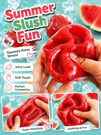 Watermelon Squeeze Toy, Crunchy Texture Stress Relief Fidget Toy, ASMR & ADHD Sensory Toy For Kids, Teens & Adult Women, Party Gift, Christmas Gift, Halloween Gift, Office Decor & Accessories