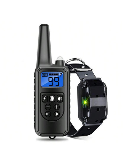 Waterproof Dog Training Collar, Remote Range 2600ft, 3 Training Modes: Beep, Shock, Vibration, Rechargeable Shock Collar Suitable For Small, Medium And Large Dogs, Remote And Collar Both Have LED Ligh