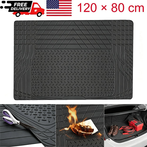 Waterproof Wear Resistant PVC Universal Car Trunk Mat With Anti Slip Surface, Customizable Cuttable Cargo Pad For Car Interior Protection