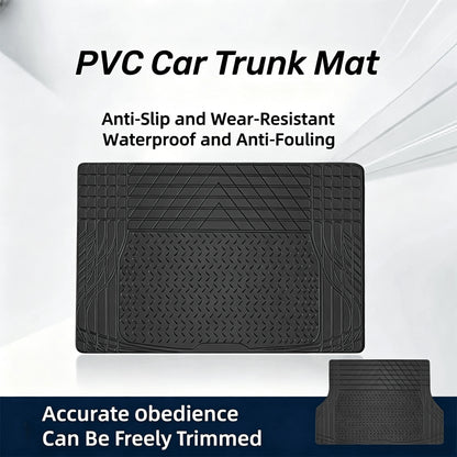 Waterproof Wear Resistant PVC Universal Car Trunk Mat With Anti Slip Surface, Customizable Cuttable Cargo Pad For Car Interior Protection