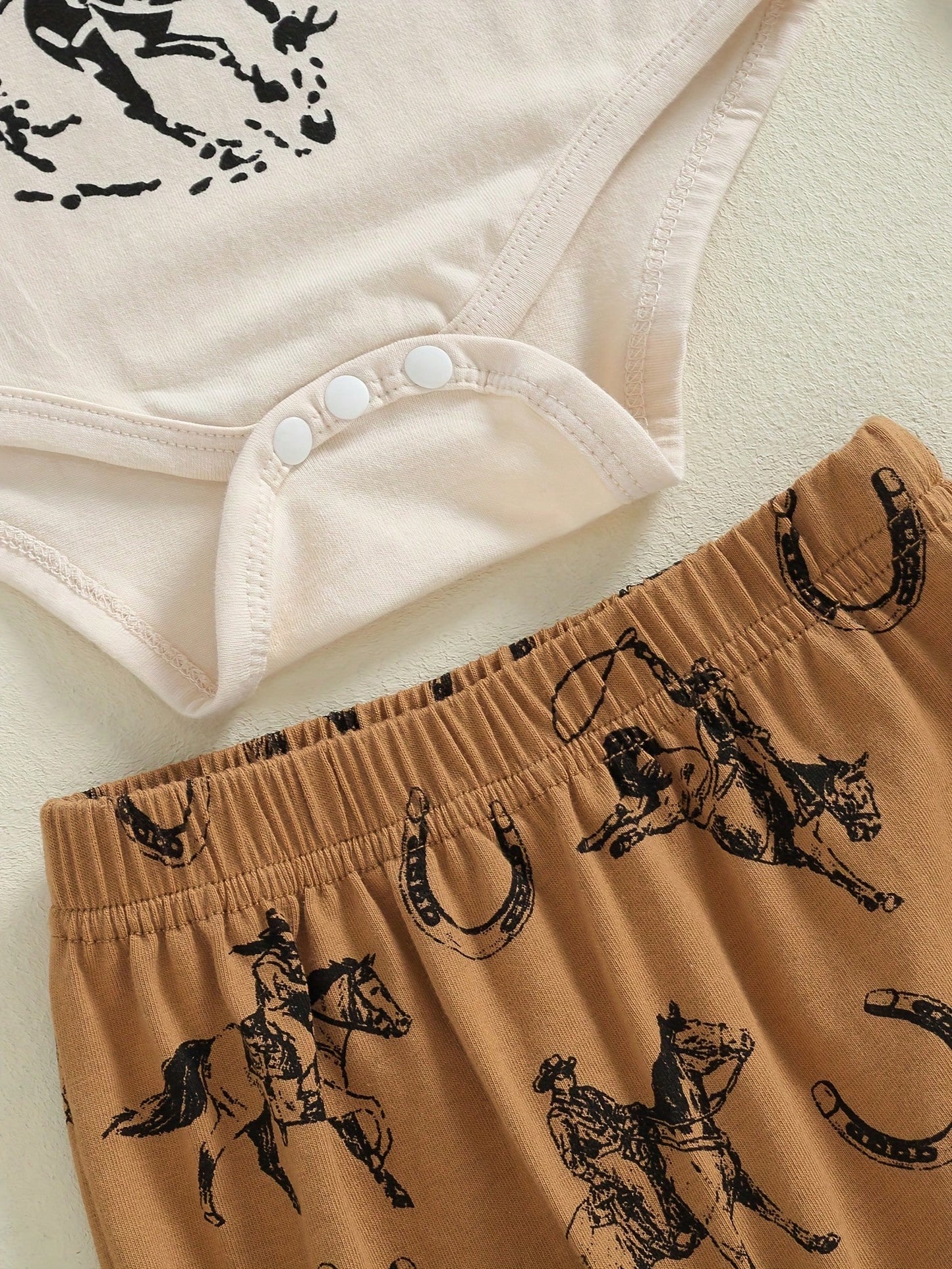 Western Baby Boy Clothes Fall My First Rodeo Outfit Long Sleeve Romper Pants Set Hat 3Pcs Newborn Cowboy Outfits