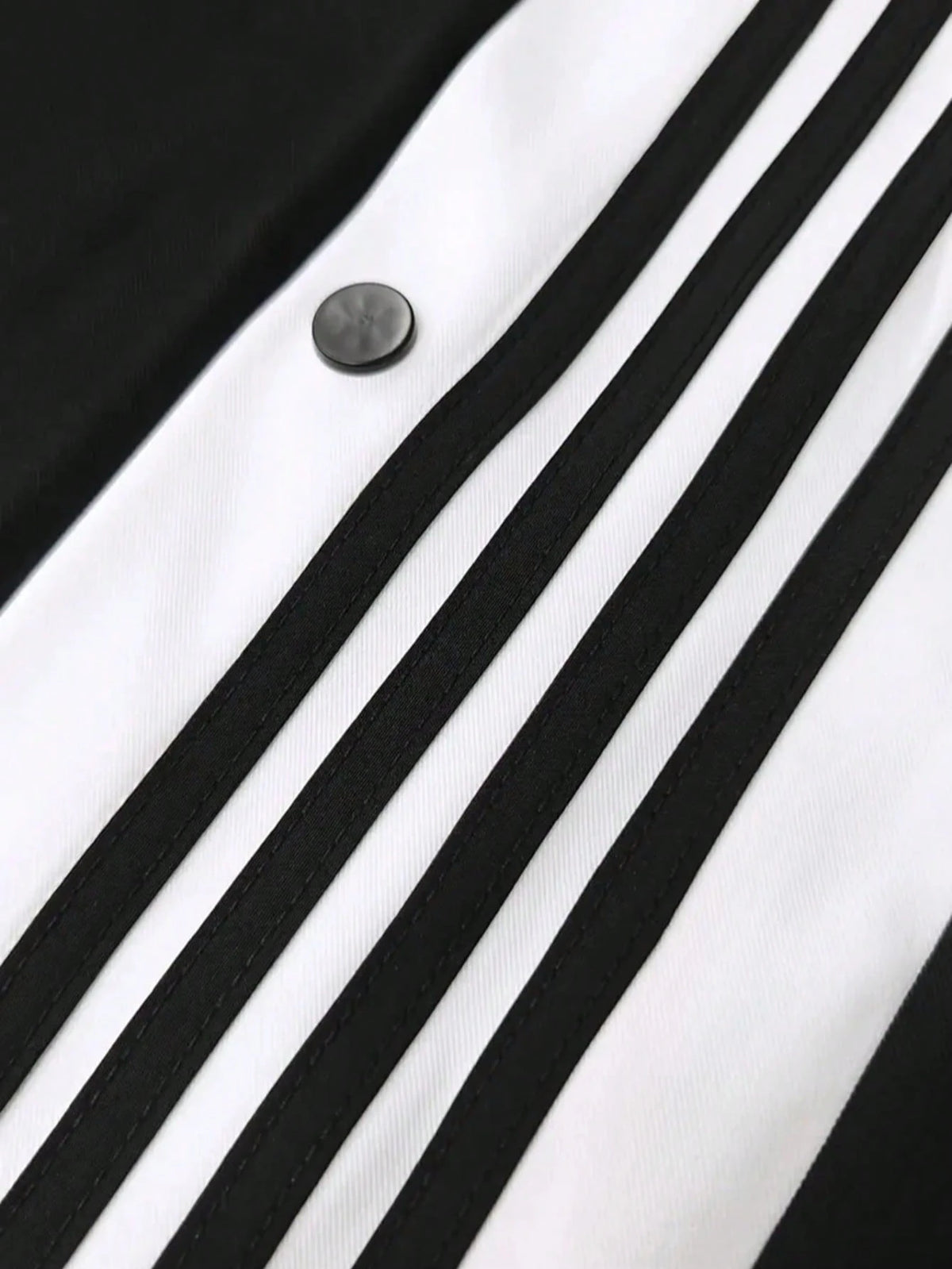 White And Navy Blue Striped Wide Leg Pants, White Stripes, Button Front- Casual Sweatpants, Loose Fit, Suitable For Sports & Everyday Wear (Machine Washable)- Non-Elastic Leg Openings Black Spring
